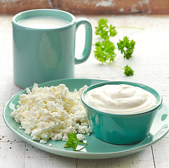 Image showing fresh dairy products 