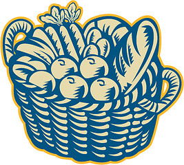 Image showing Crop Harvest Basket Retro