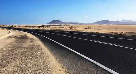 Image showing Road across the desert