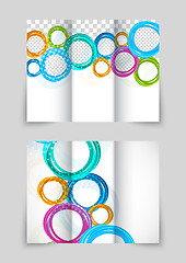 Image showing Trifold circles colorful brochure