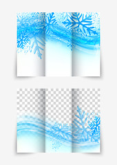 Image showing Trifold snowflake brochure