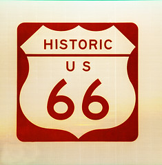 Image showing Historic US Route 66 sign