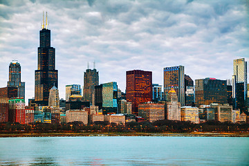 Image showing Chicago downtown cityscape