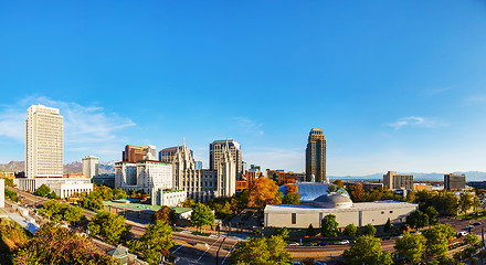 Image showing Salt Lake City panoramic overview