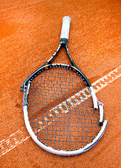 Image showing Broken Tennis Racket 