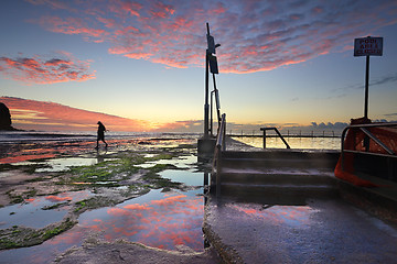 Image showing Mona Vale Sunrise seascape Sydney Australia