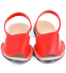 Image showing Red Sandals Avarcas