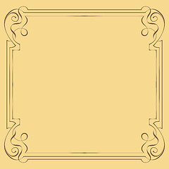 Image showing Vector. Vintage beautiful elegant frame. Element for design