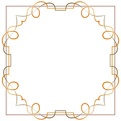 Image showing Vector. Vintage beautiful elegant frame. Element for design