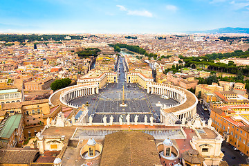 Image showing Saint Peter's Square in Vatican, Rome, Italy.