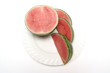 Image showing melons on a plate