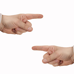 Image showing pointing hands