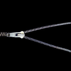 Image showing zipper on black