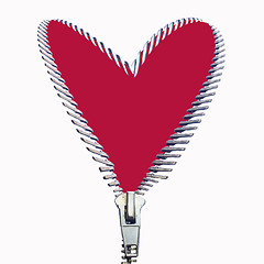 Image showing zipped heart