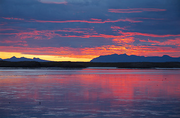 Image showing Icelandic sunset