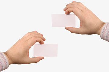 Image showing card in hands