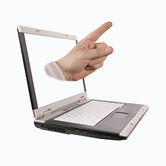 Image showing laptop to the point