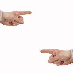 Image showing pointing hands