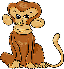 Image showing cute monkey cartoon illustration