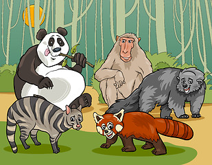 Image showing mammals animals cartoon illustration