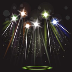 Image showing neon spotlight background