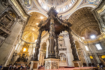 Image showing Interior of St. Peter's Basilica, Vatican, Rome, Italy.