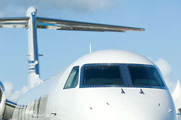 Image showing White corporate jet