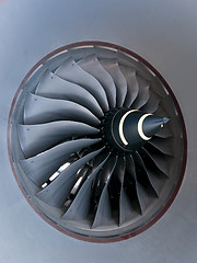 Image showing Close-up of jet engine