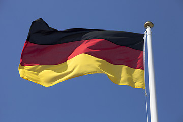 Image showing Germany flag on blue sky