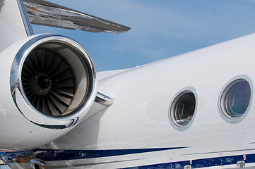 Image showing Detail of corporate jet