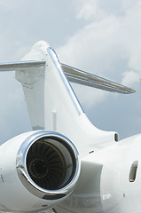 Image showing Tail plane of corporate jet