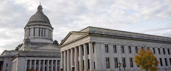 Image showing Capitol Legislative Building Stone Column Front Olympia Washingt