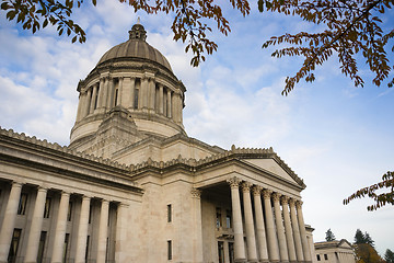 Image showing Capitol Legislative Building Stone Column Front Olympia Washingt