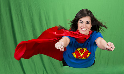 Image showing Super Mother on Green Screen