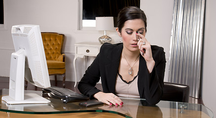 Image showing Office Headache