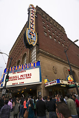 Image showing Crowd Gathered Entering Show Paramount Theater Seattle Russell P