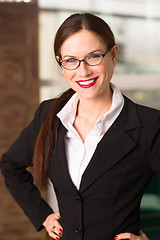 Image showing Attractive Brunette Female Business Woman CEO Office Workplace W