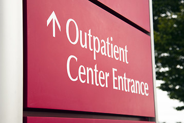 Image showing Big Red Hospital Outpatient Center Emergency Entrance Health Car