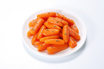 Image showing Honey glazed baby carrots