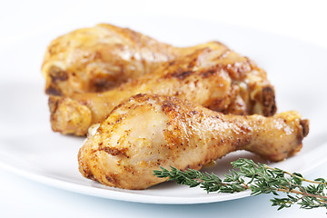 Image showing Roasted chicken legs 