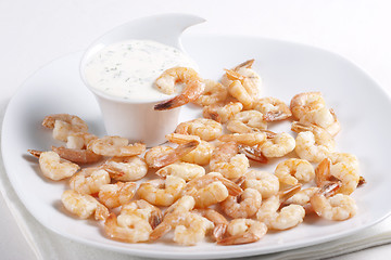 Image showing Fried shrimps