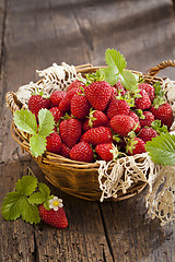 Image showing Strawberries in basket 