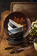 Image showing Vintage tableware