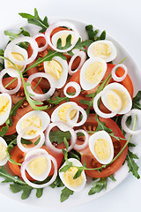 Image showing Healthy salad with eggs