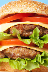 Image showing Double cheeseburger