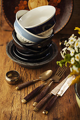 Image showing Vintage tableware