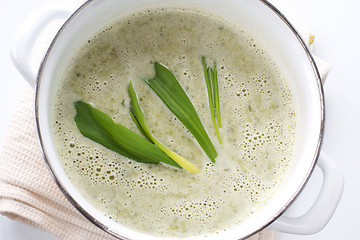 Image showing Spring ramson soup