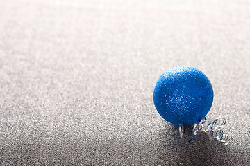 Image showing Blue christmas balls