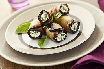 Image showing Eggplant rolls