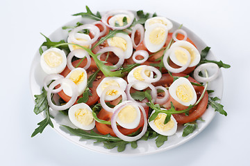 Image showing Healthy salad with eggs